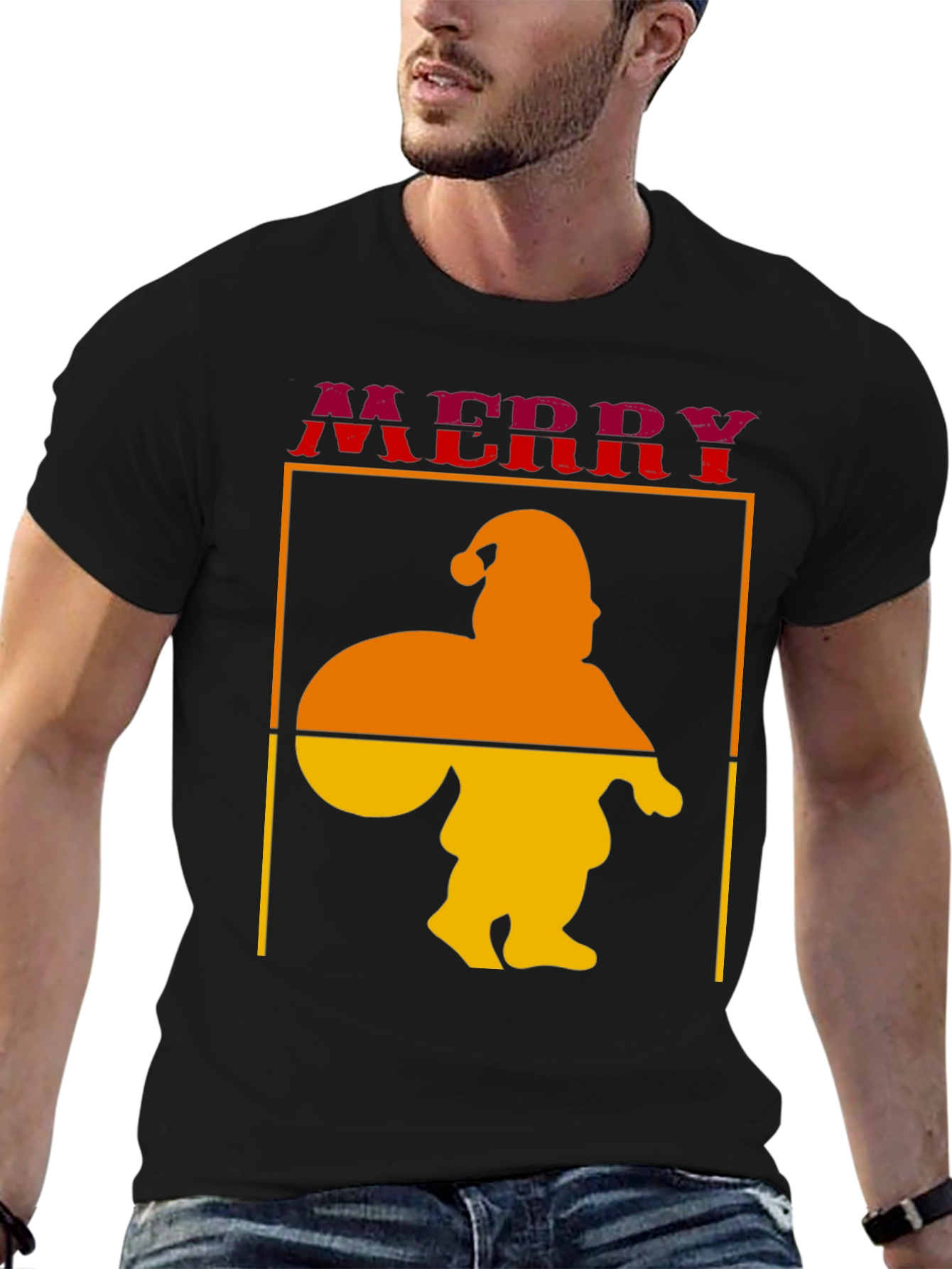 Retro Santa T-Shirt - Holiday Graphic Tee