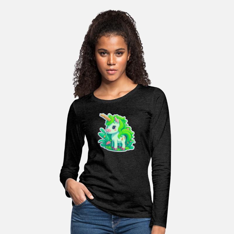 Meadow of the Graceful and Mystical Green Unicorn