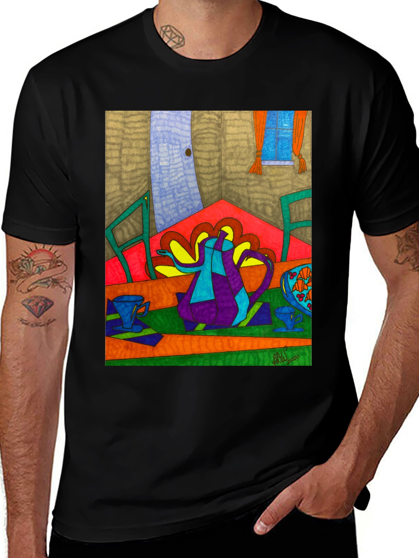 Abstract Tea Party Art Tee
