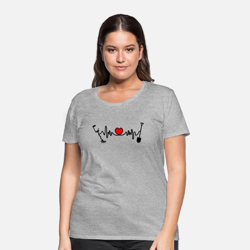 Metal detector logo with cardio heartbeat