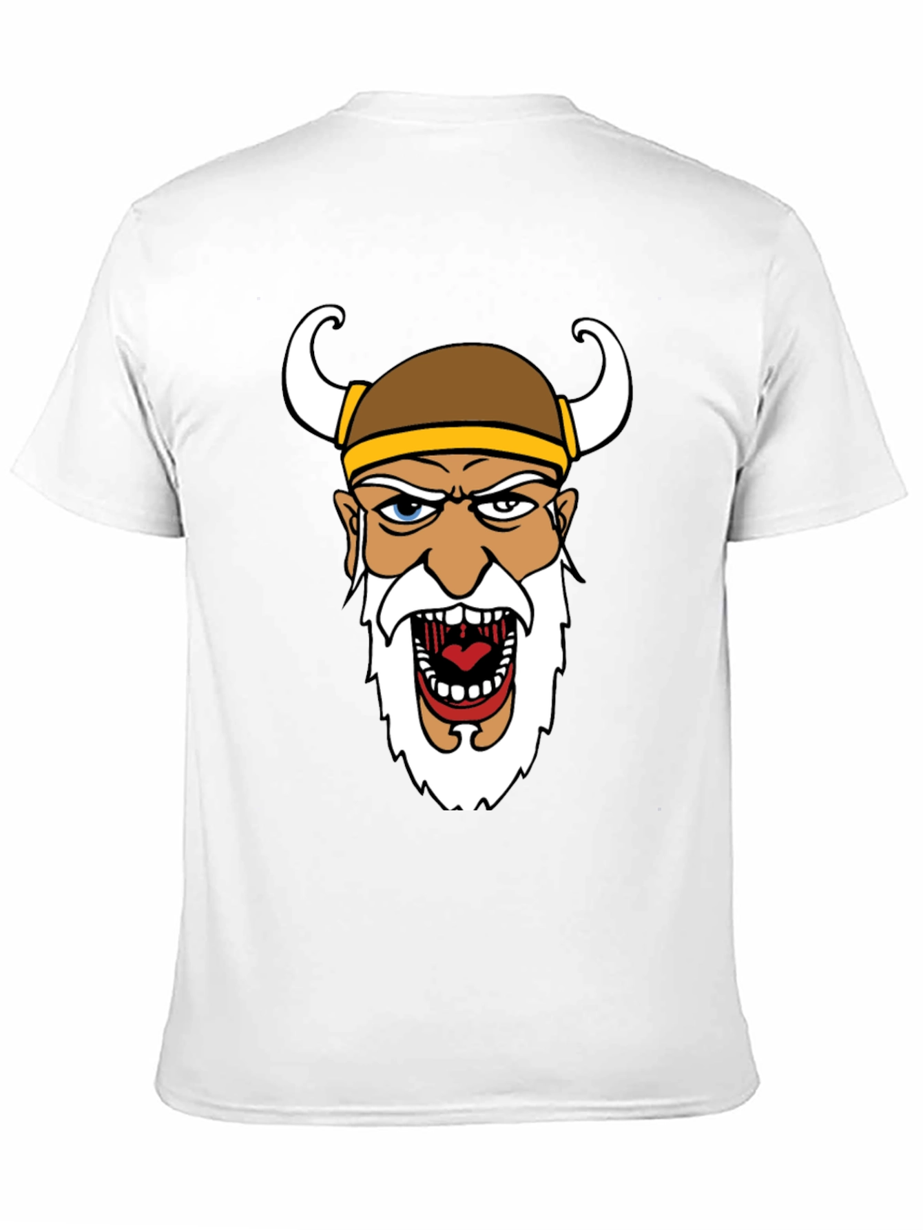 Viking Cartoon Graphic Black T-Shirt