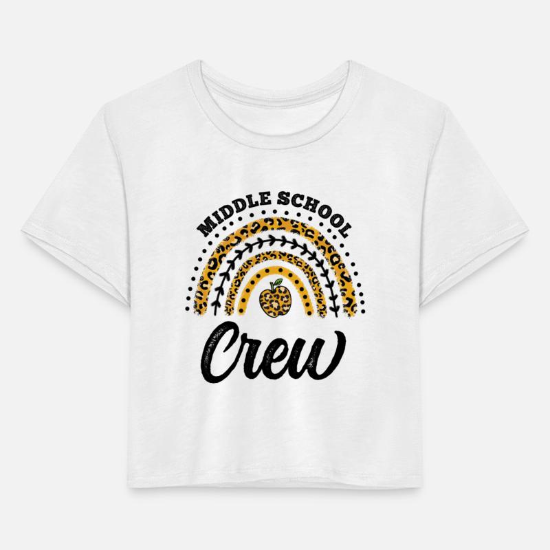 Middle School Crew Leopard Rainbow Back To School