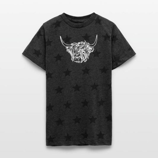 Minimalist Highland Bull Illustration