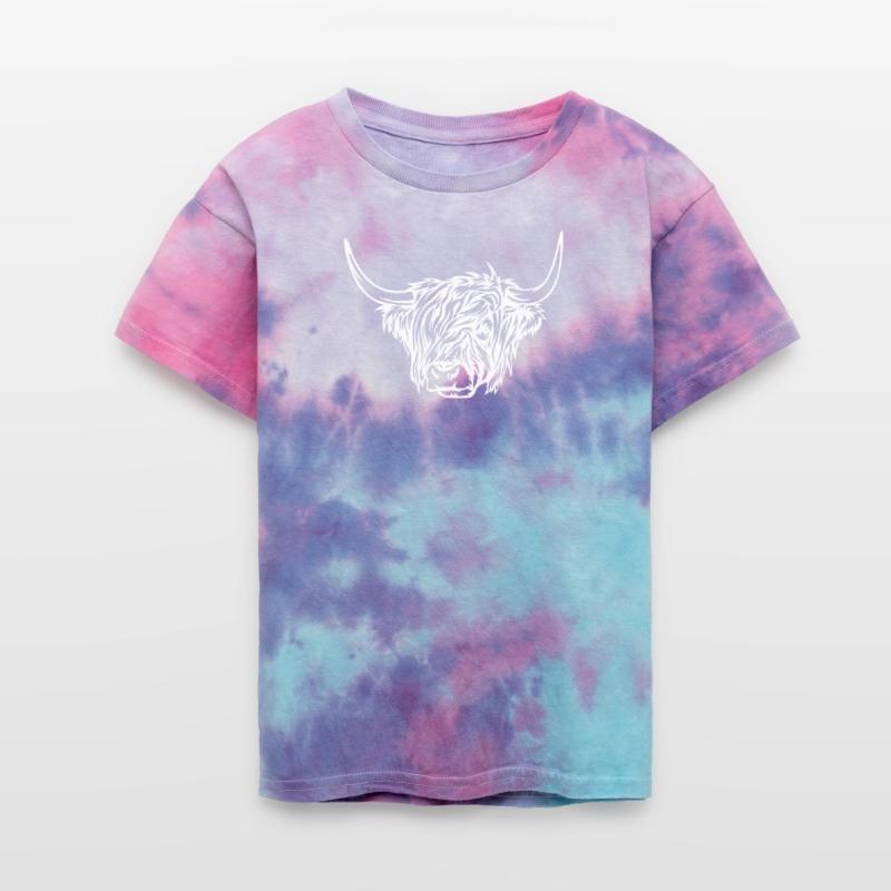 Minimalist Highland Bull Illustration