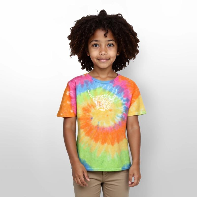 Minimalist Highland Bull Illustration