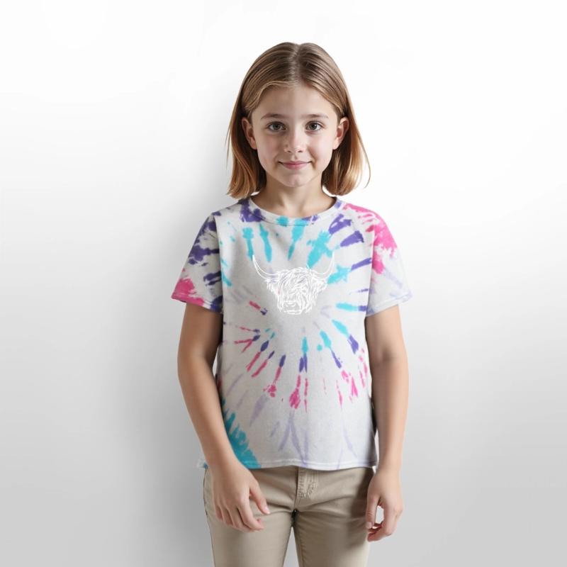 Minimalist Highland Bull Illustration