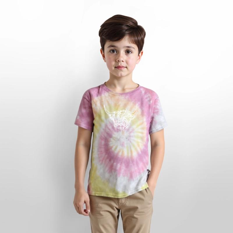 Minimalist Highland Bull Illustration