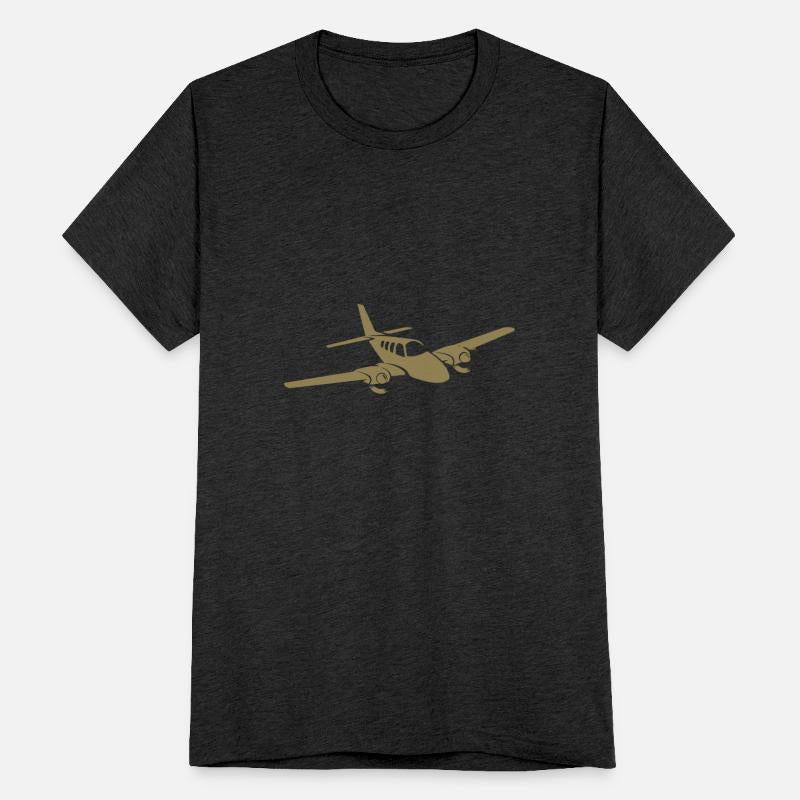 Minimalist Propeller Plane Silhouette
