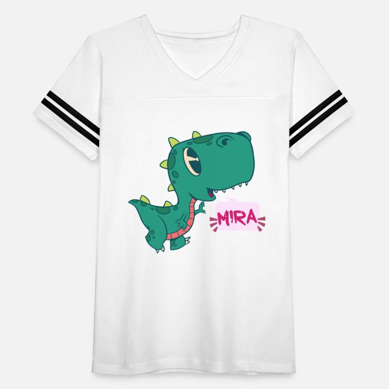 MIRA - Lovely girl name with cute dinosaur