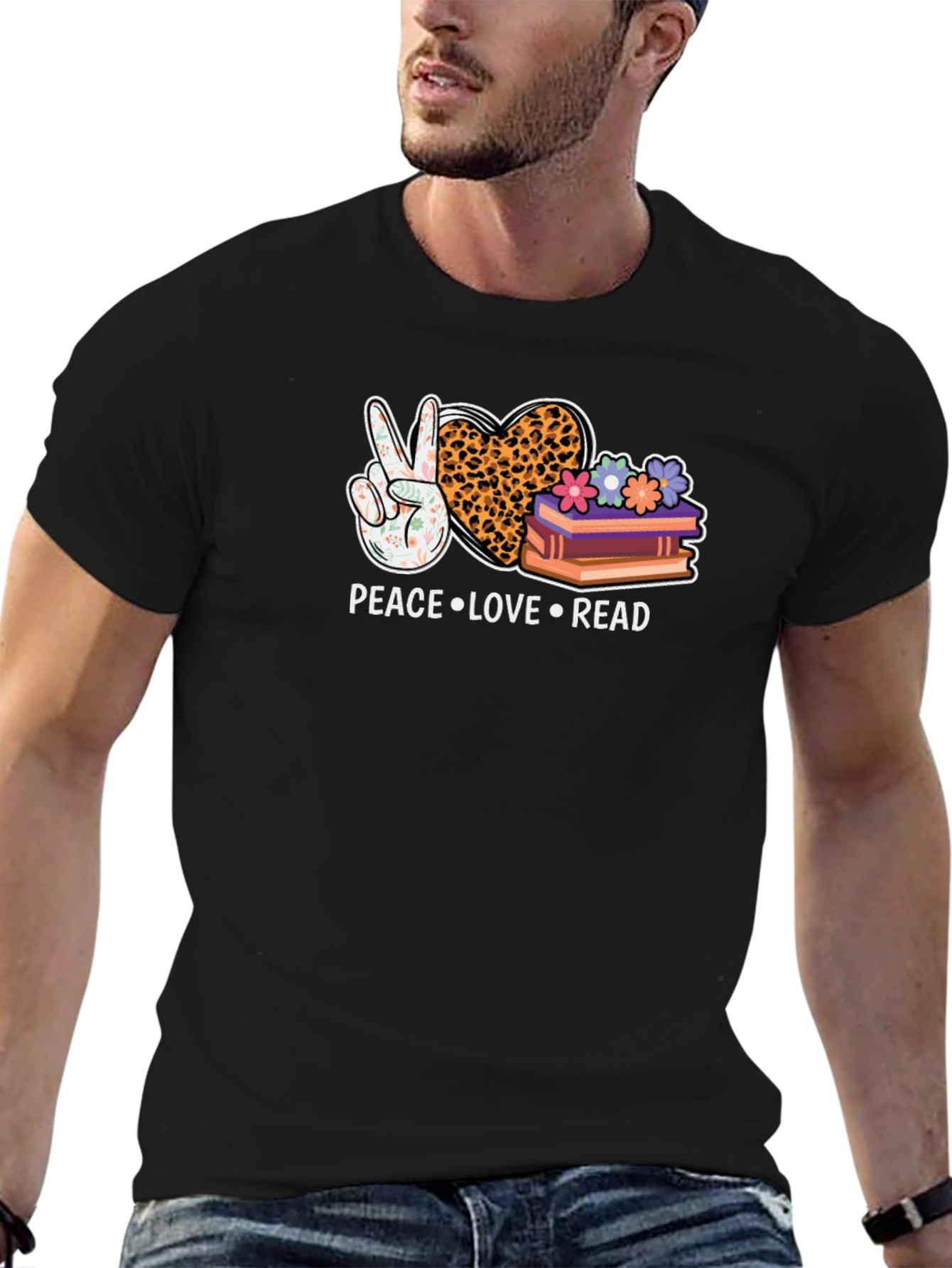 Peace Love Read Graphic Tee