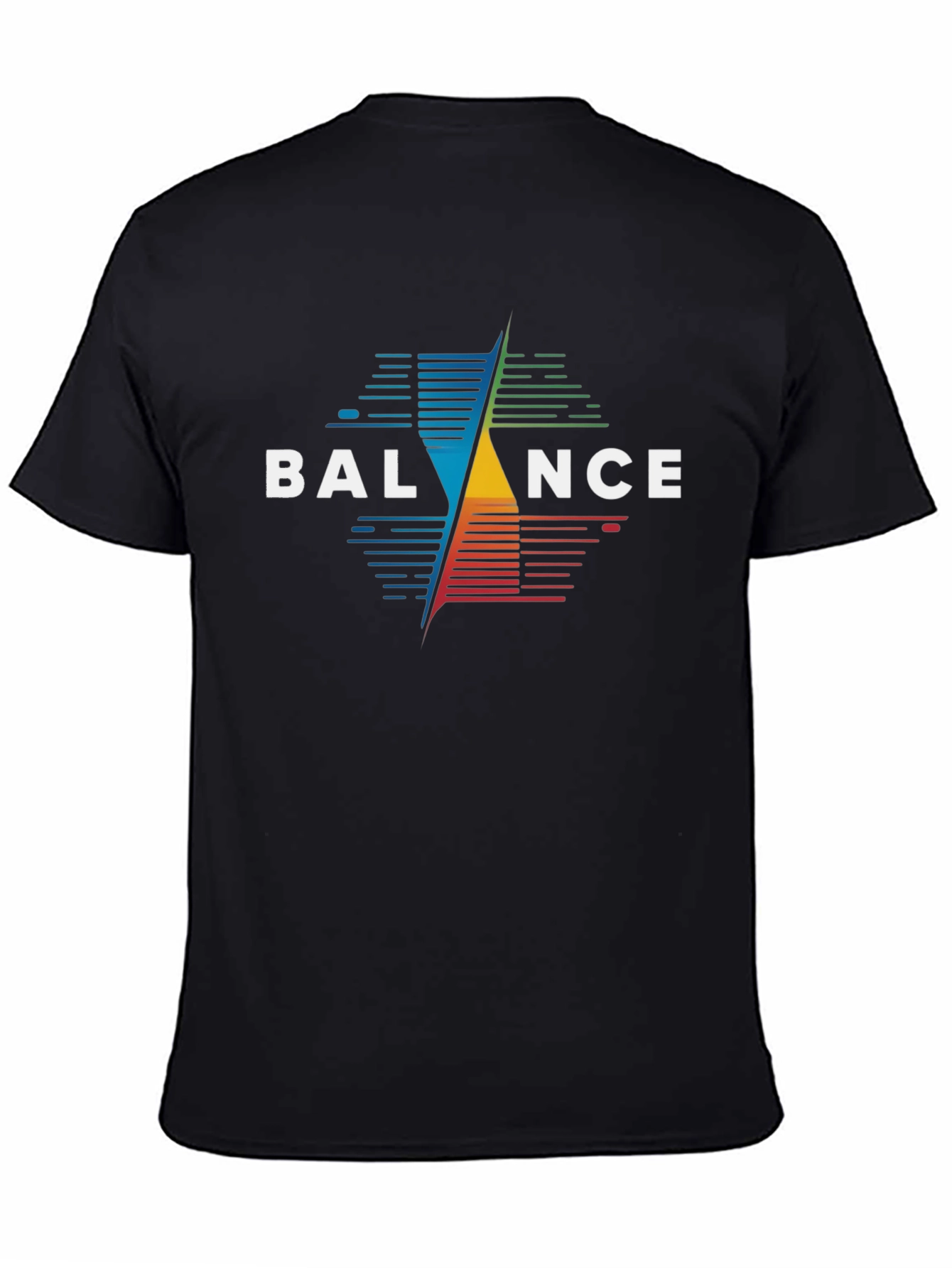 Balance Graphic Print Black T-Shirt