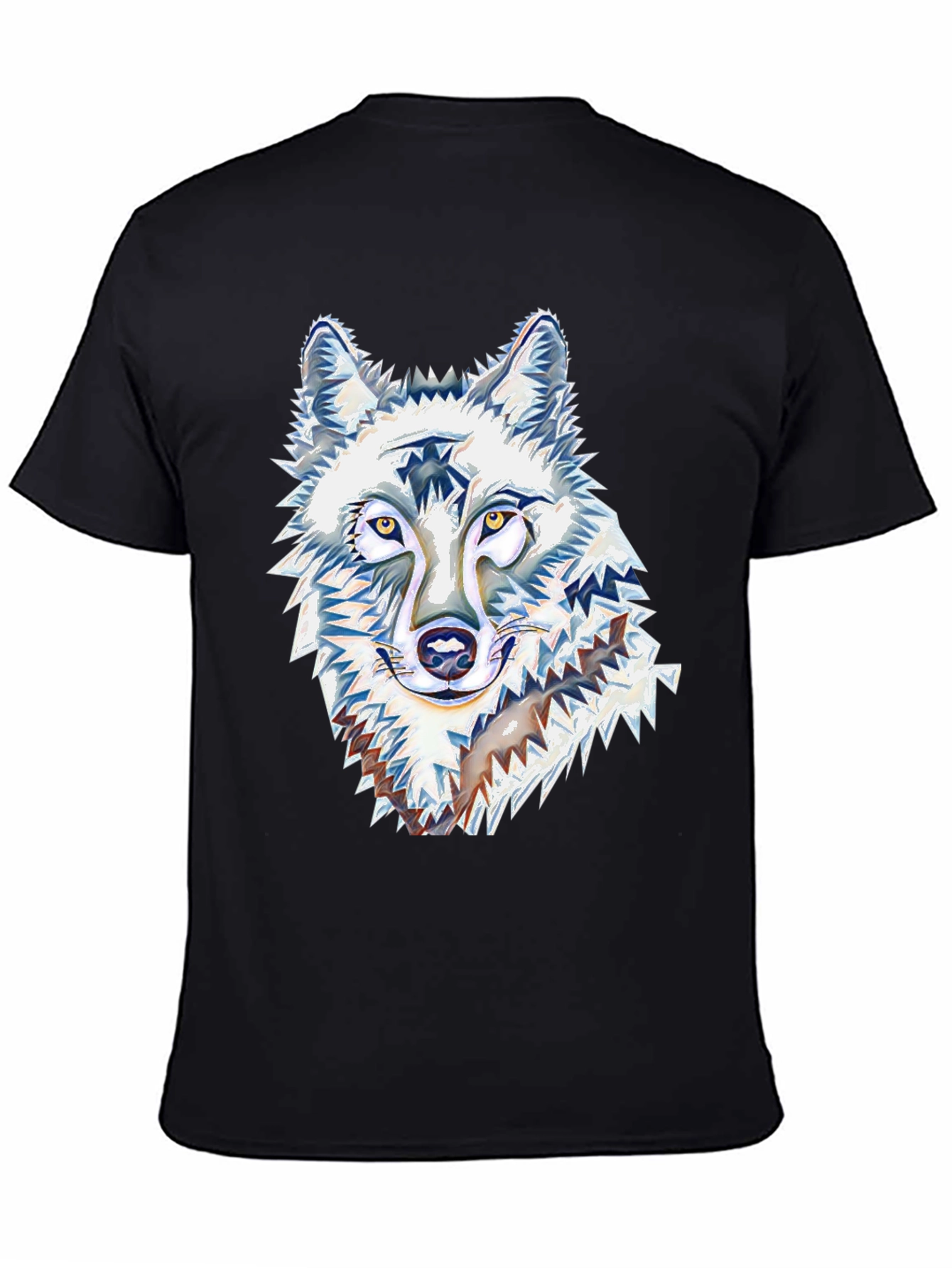 Wolf Graphic Tee - Black Cotton Blend