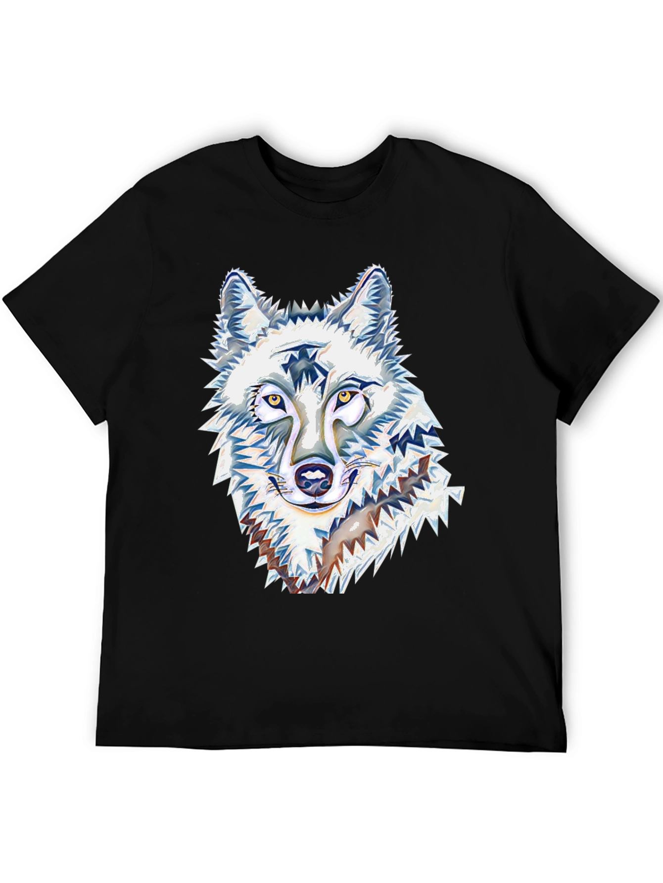 Wolf Graphic Tee - Black Cotton Blend