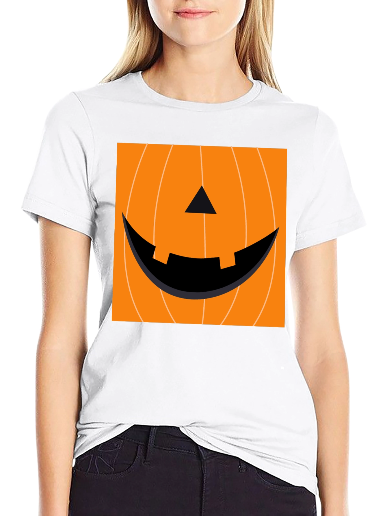 Halloween Pumpkin Face T-Shirt - Spooky Season Apparel