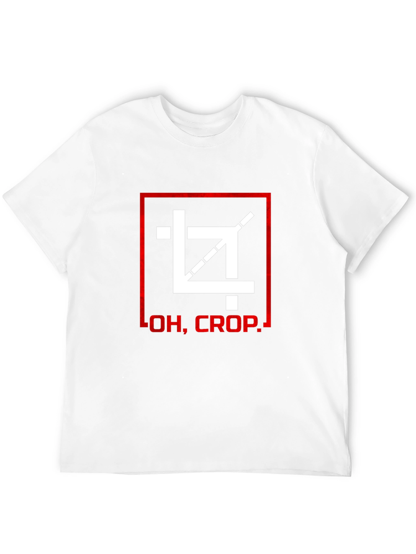Oh Crop! Graphic Print Black T-Shirt