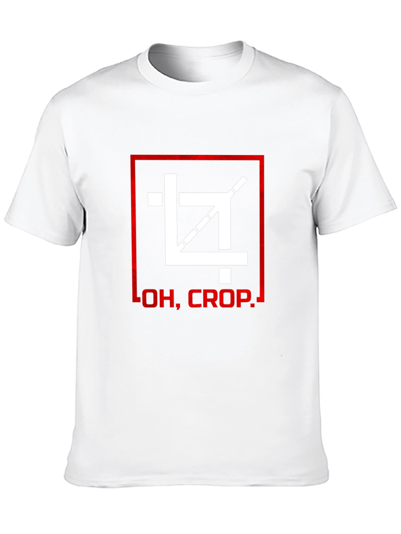 Oh Crop! Graphic Print Black T-Shirt