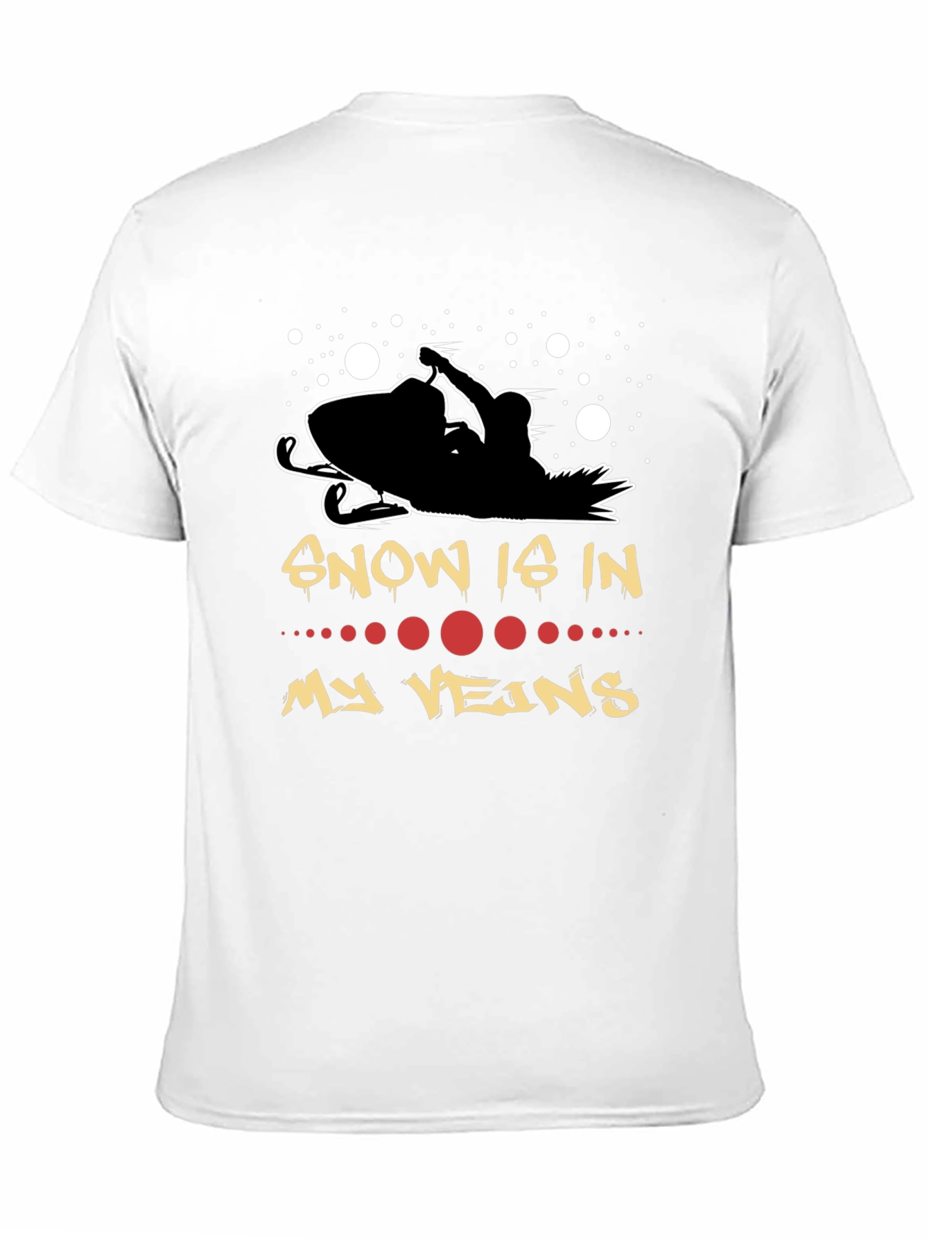 Snow Is In My Veins Black Graphic Tee