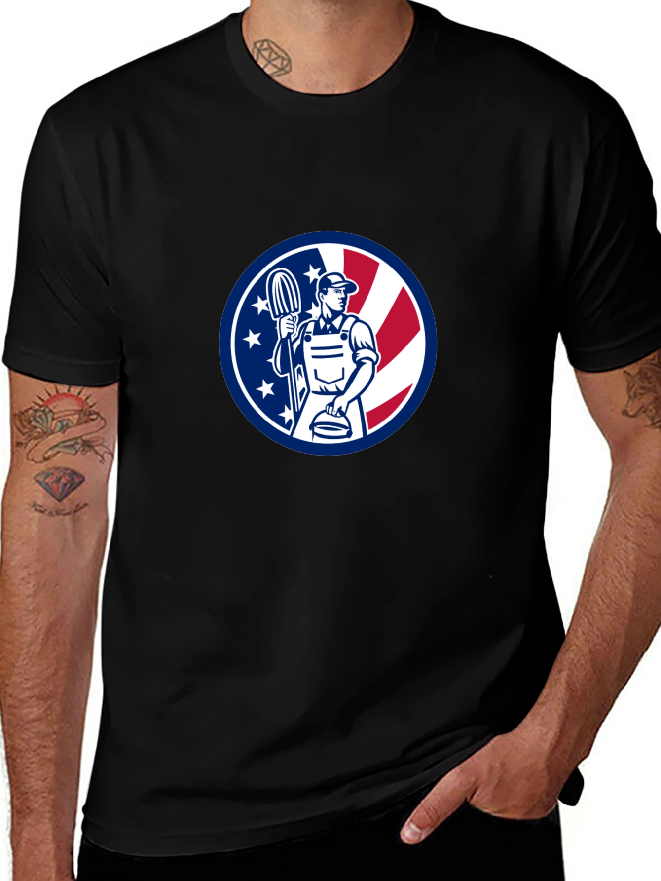 Patriotic Plumber Graphic T-Shirt