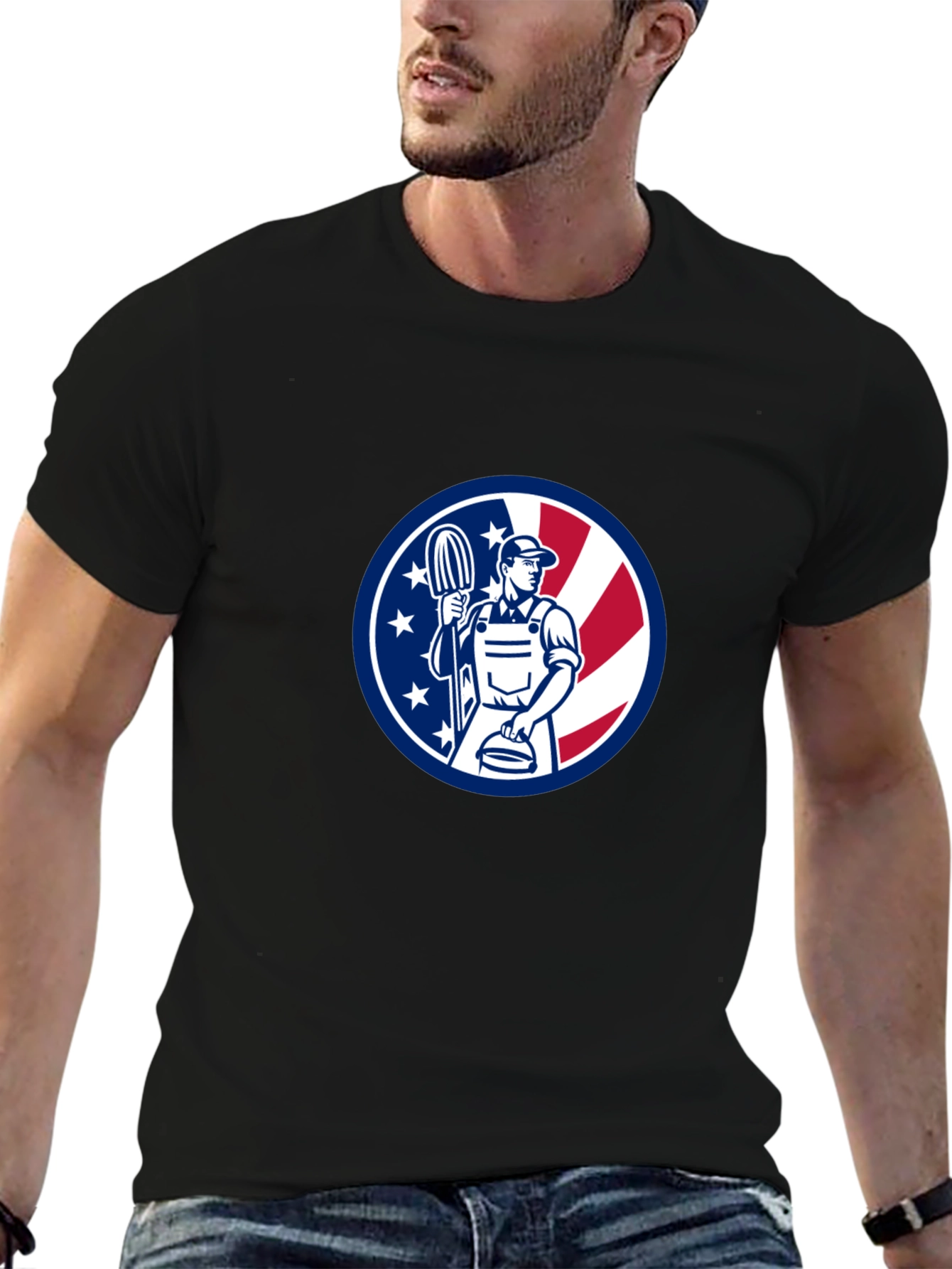 Patriotic Plumber Graphic T-Shirt
