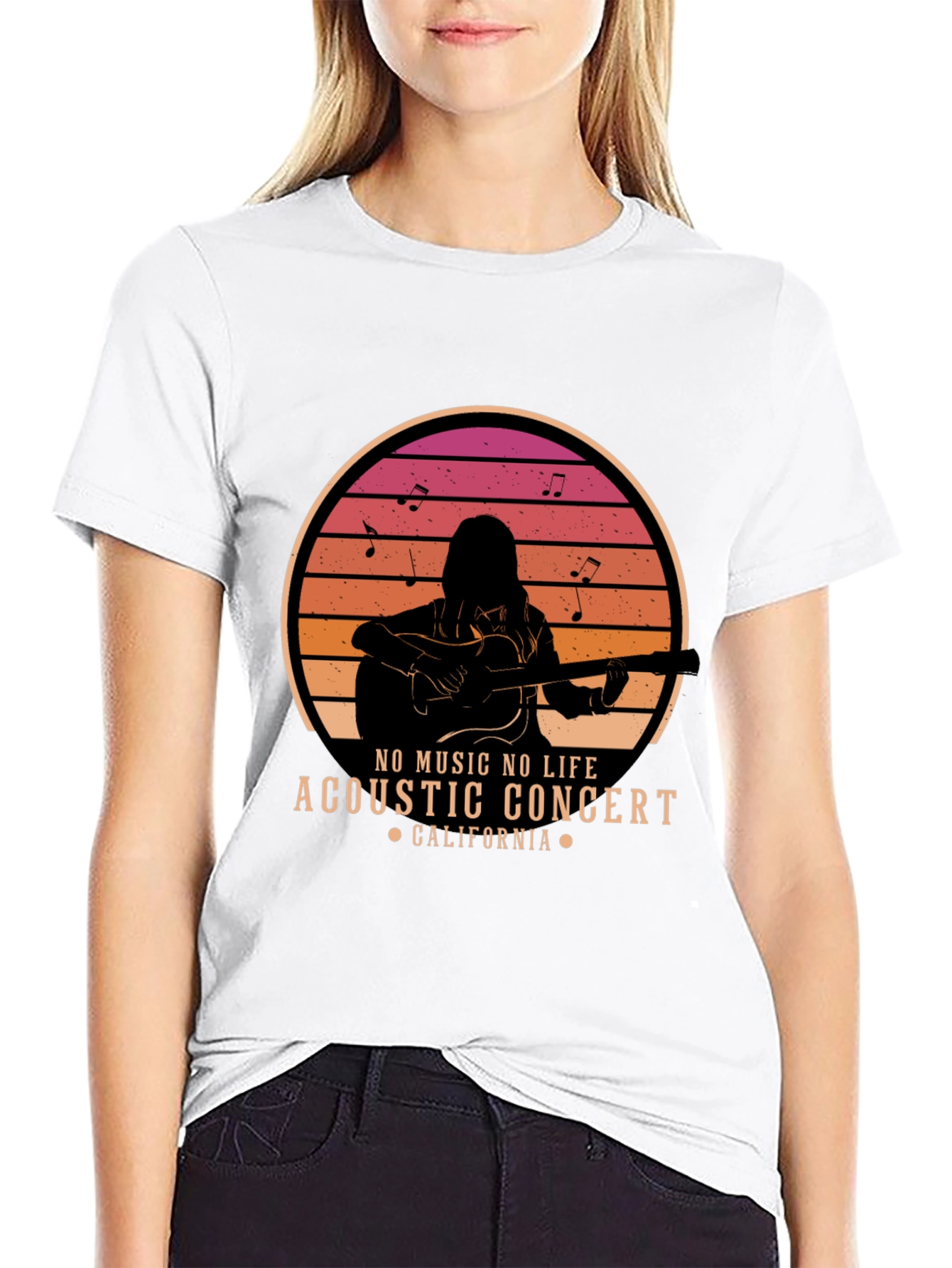 Acoustic Concert T-Shirt - No Music No Life