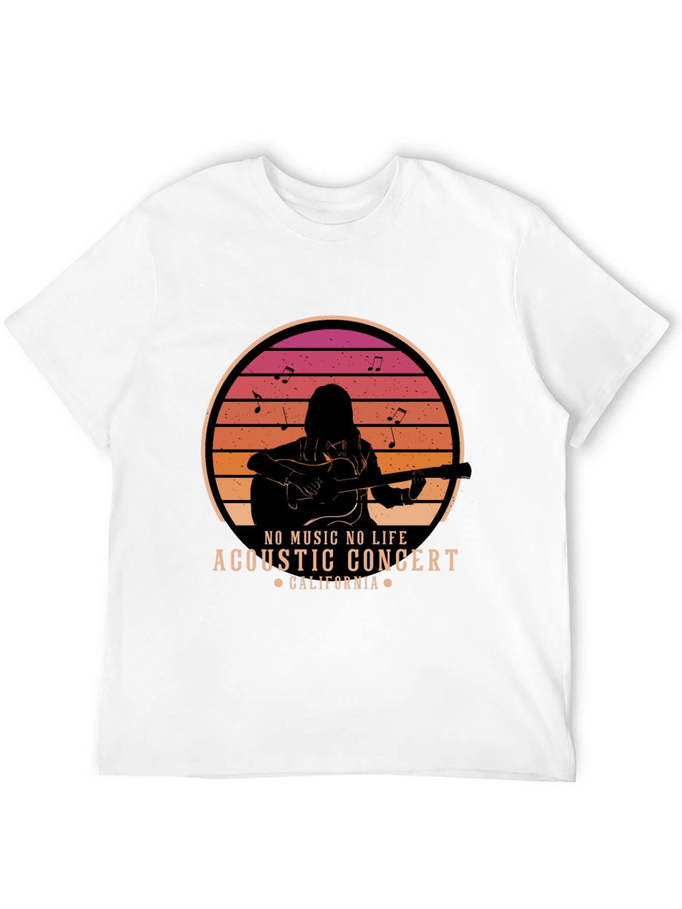 Acoustic Concert T-Shirt - No Music No Life