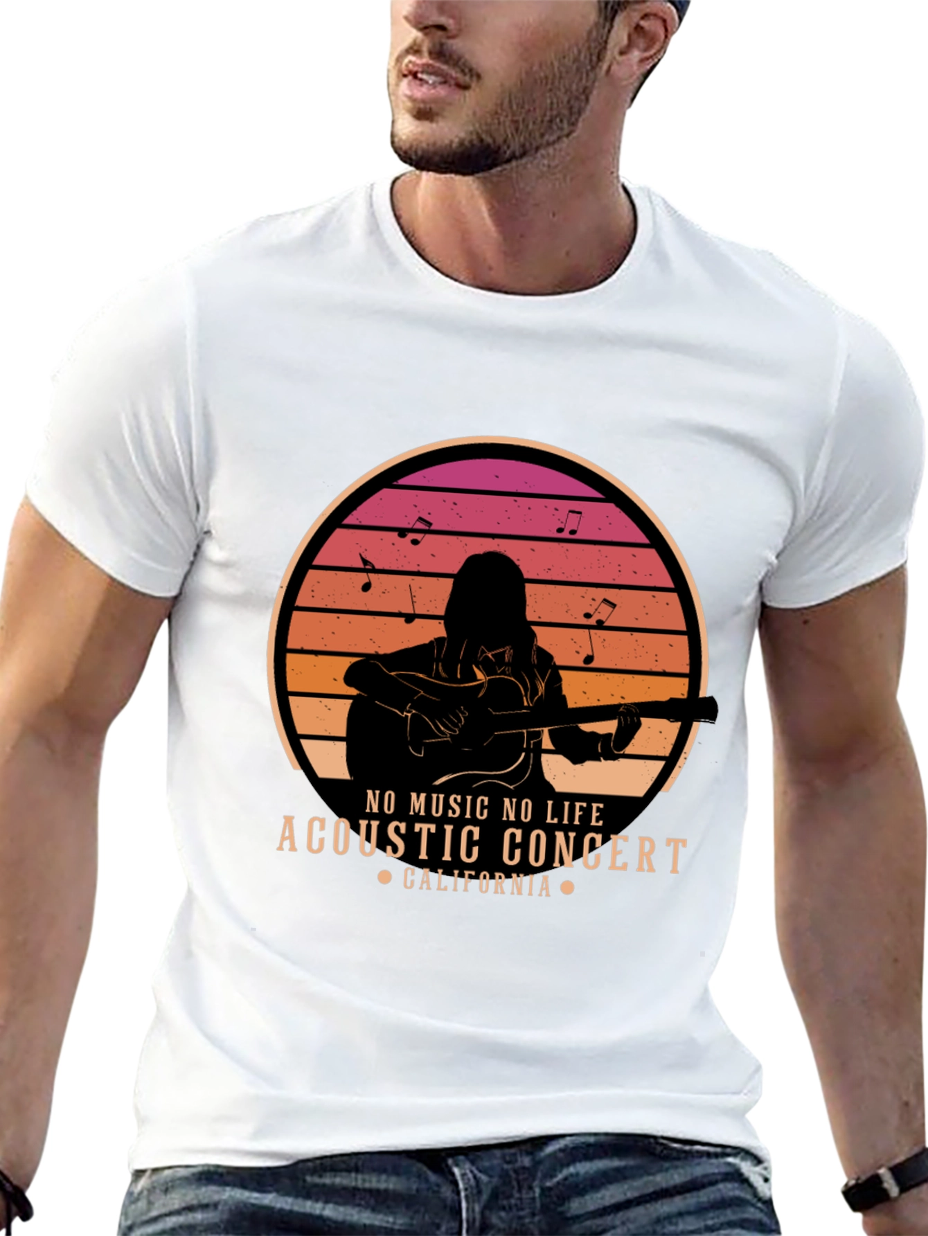 Acoustic Concert T-Shirt - No Music No Life