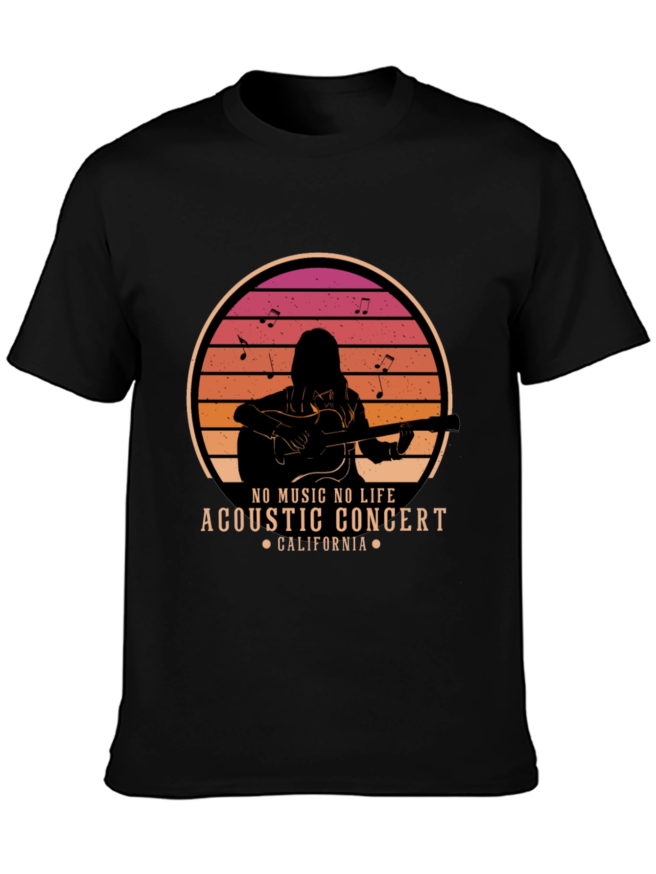 Acoustic Concert T-Shirt - No Music No Life