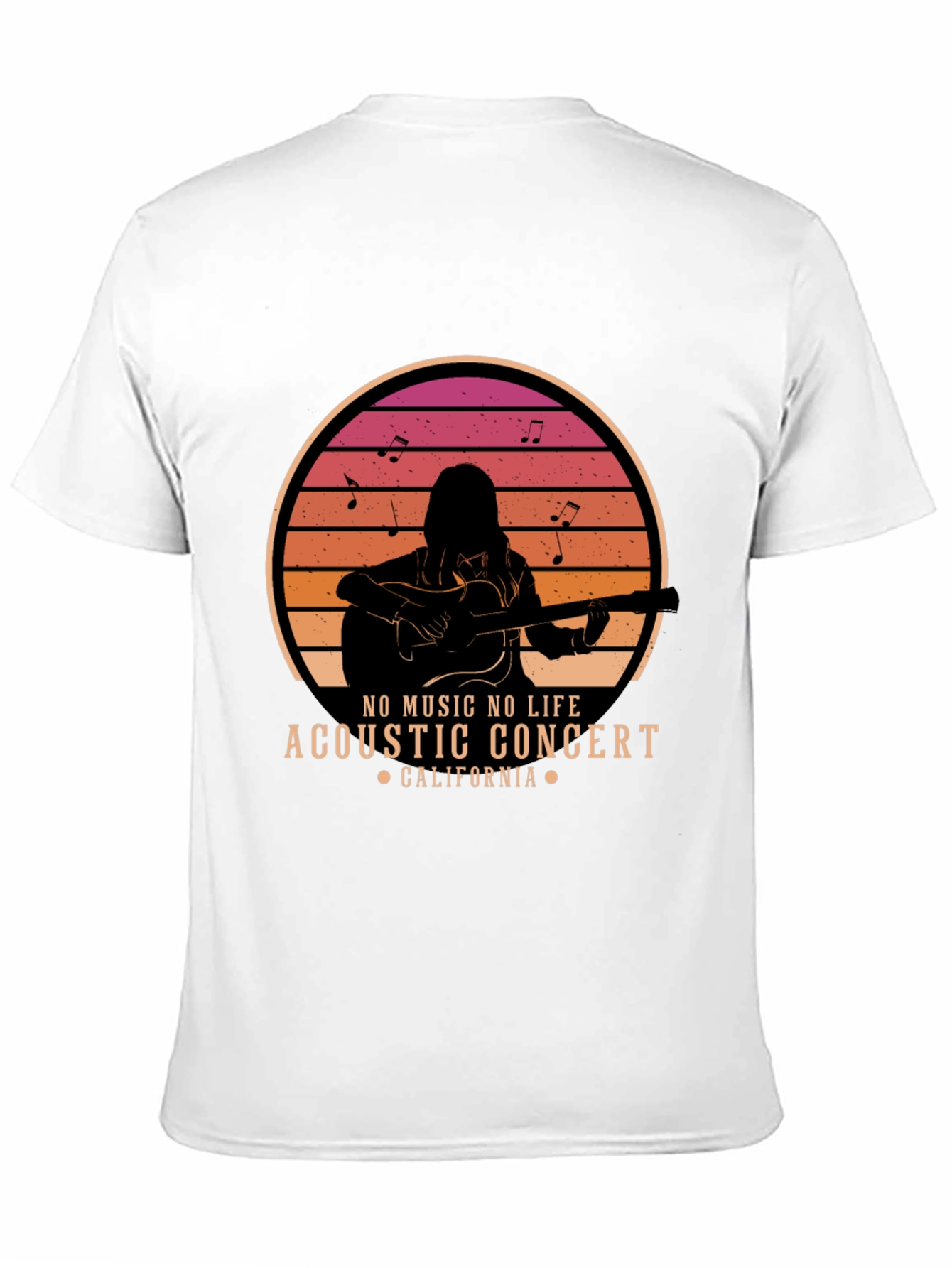 Acoustic Concert T-Shirt - No Music No Life