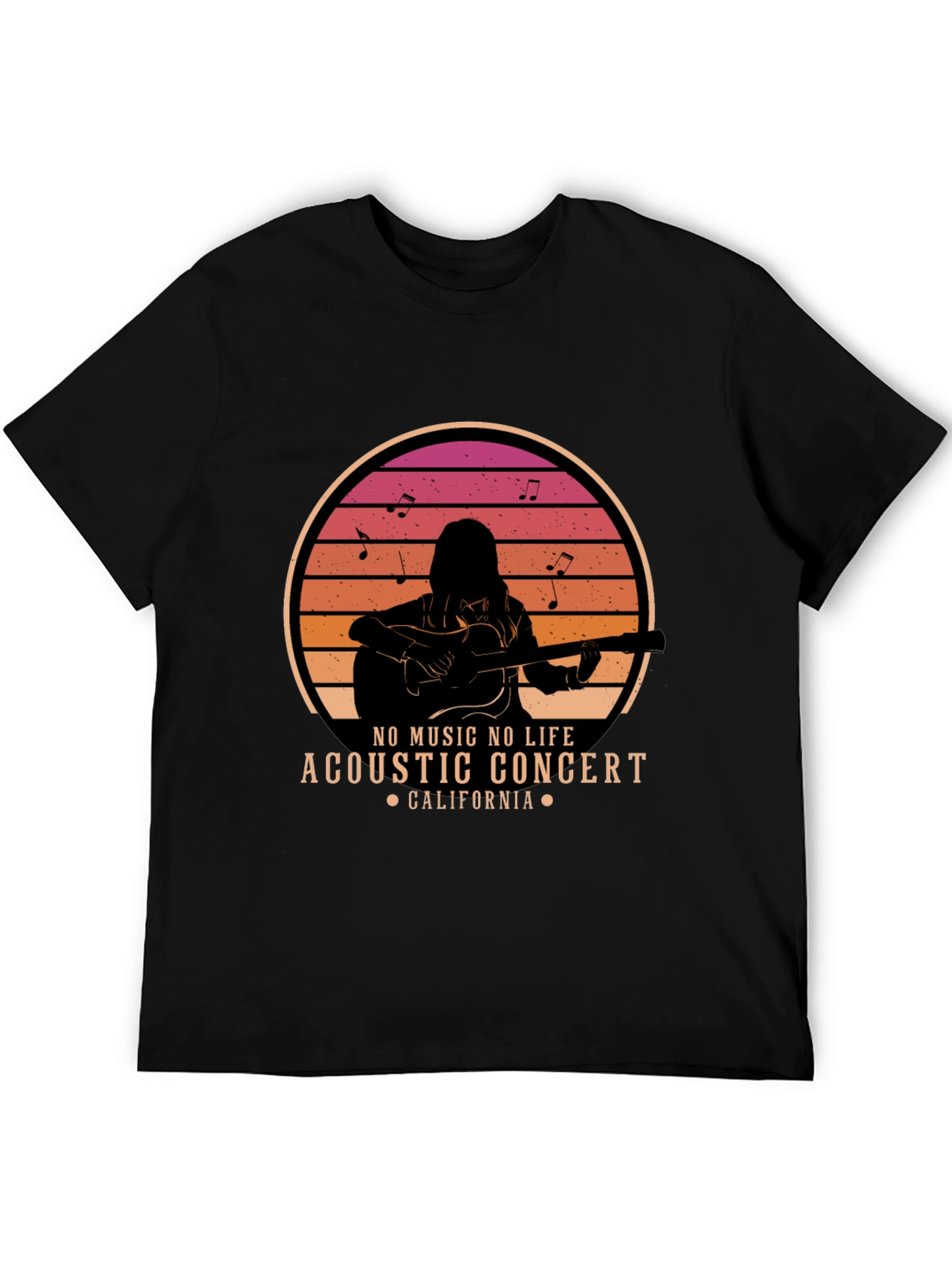 Acoustic Concert T-Shirt - No Music No Life
