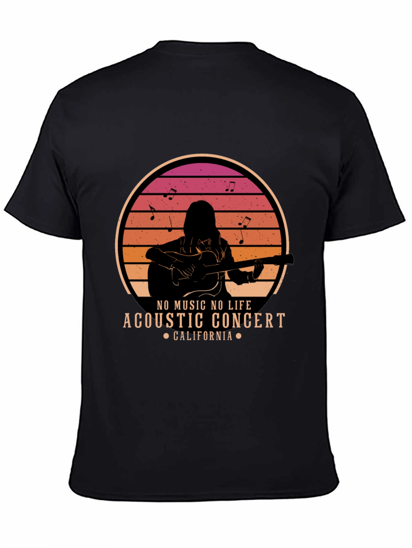 Acoustic Concert T-Shirt - No Music No Life