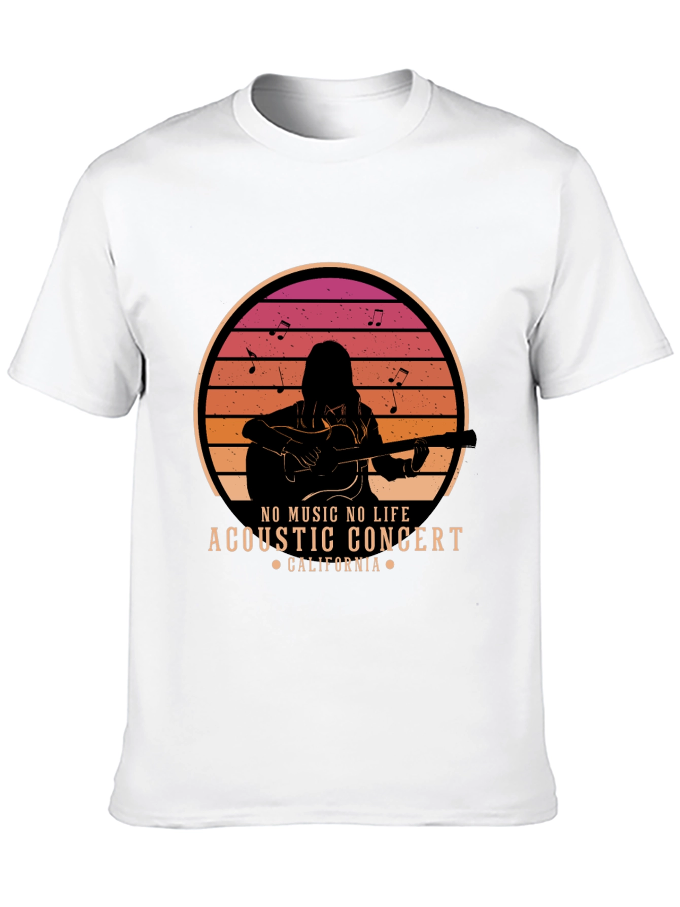 Acoustic Concert T-Shirt - No Music No Life