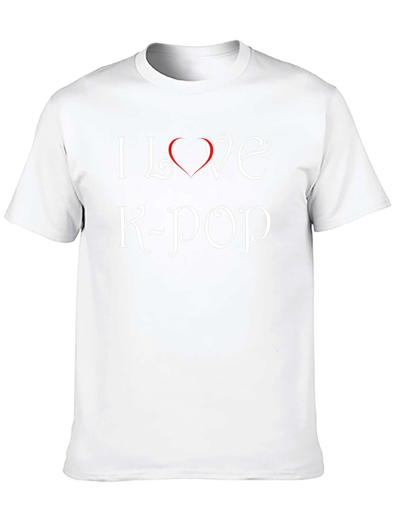 I Love K-Pop Black Graphic Tee Shirt