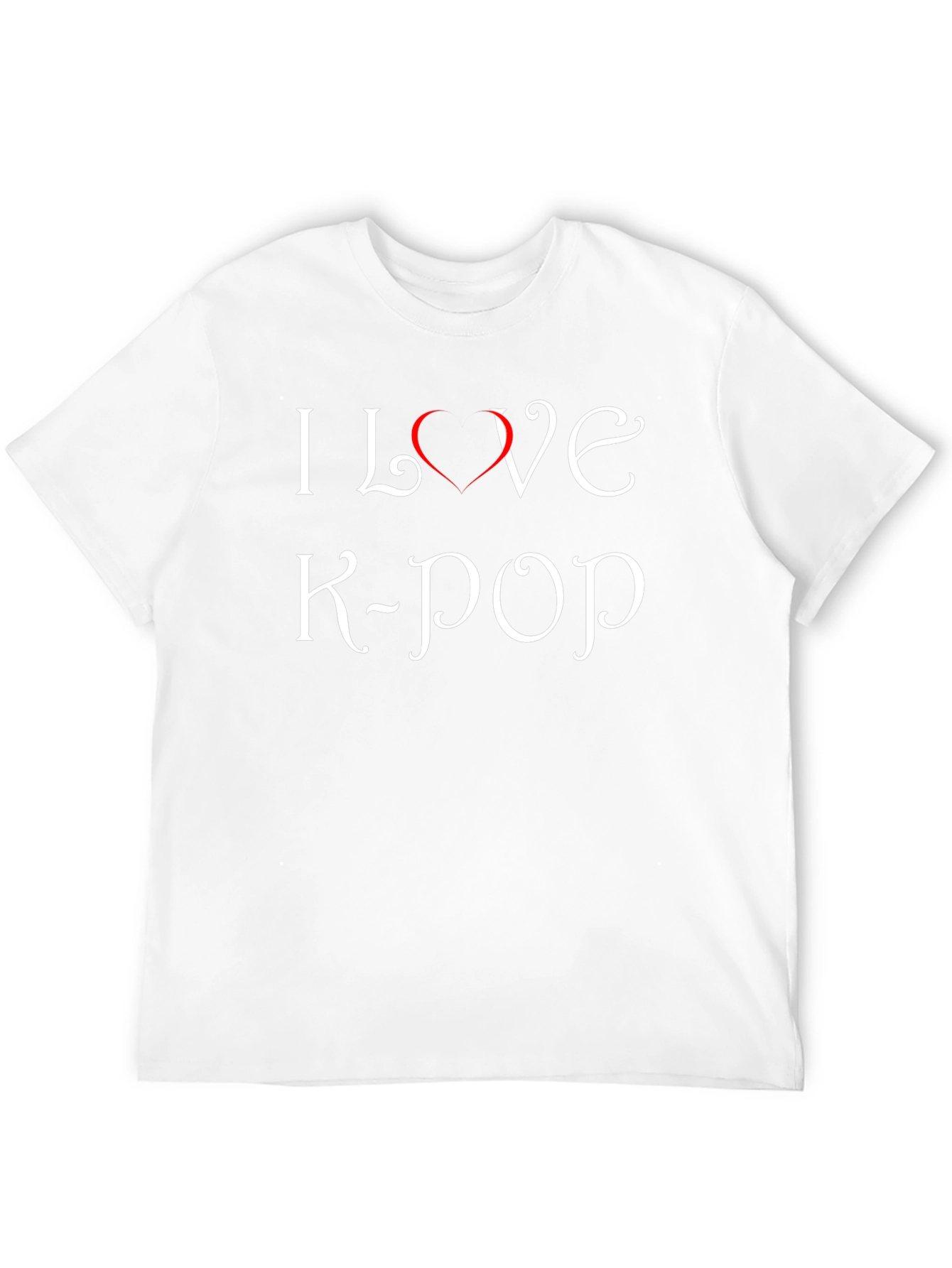 I Love K-Pop Black Graphic Tee Shirt