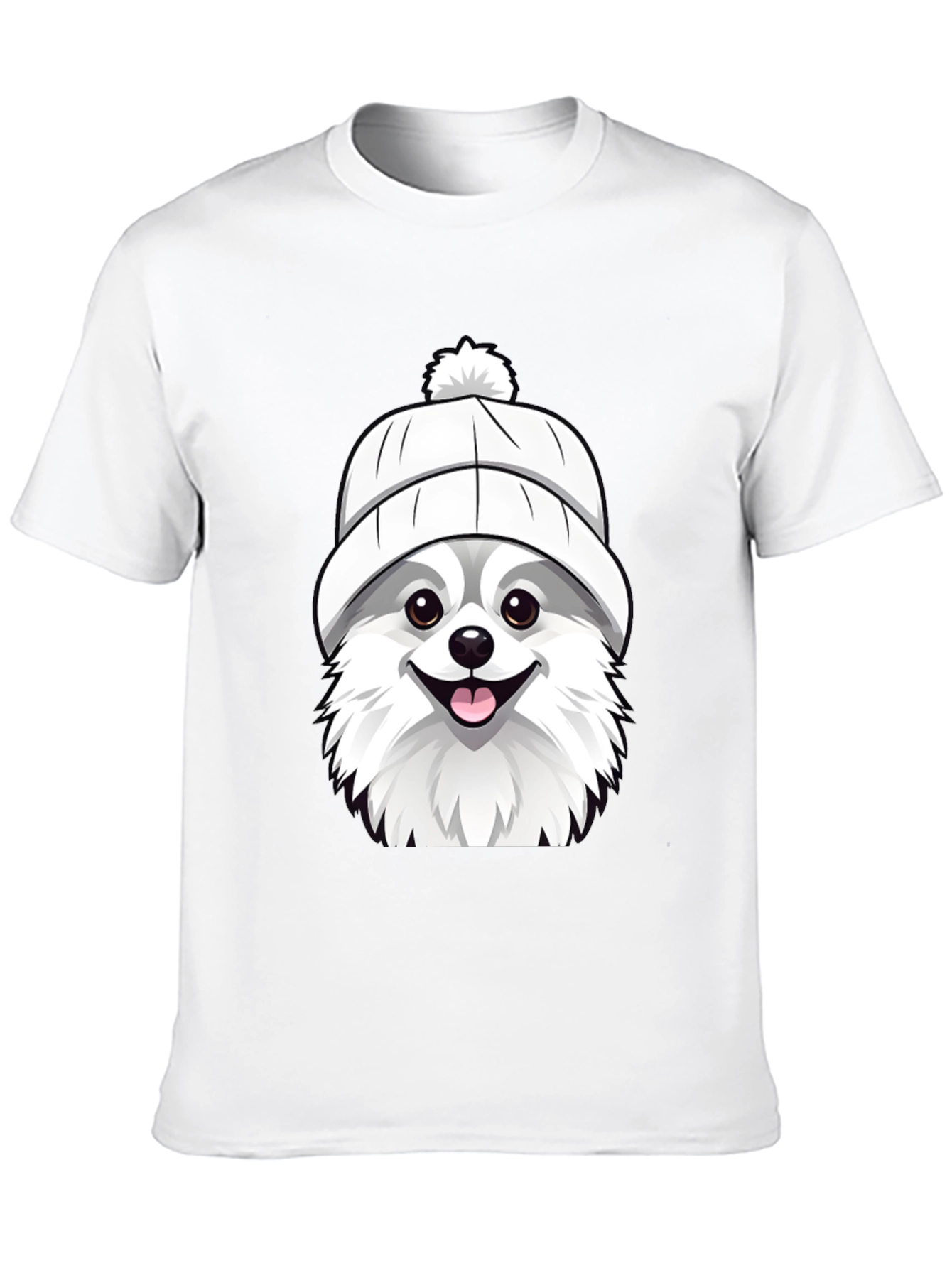 Dog in Hat Graphic Tee - Black