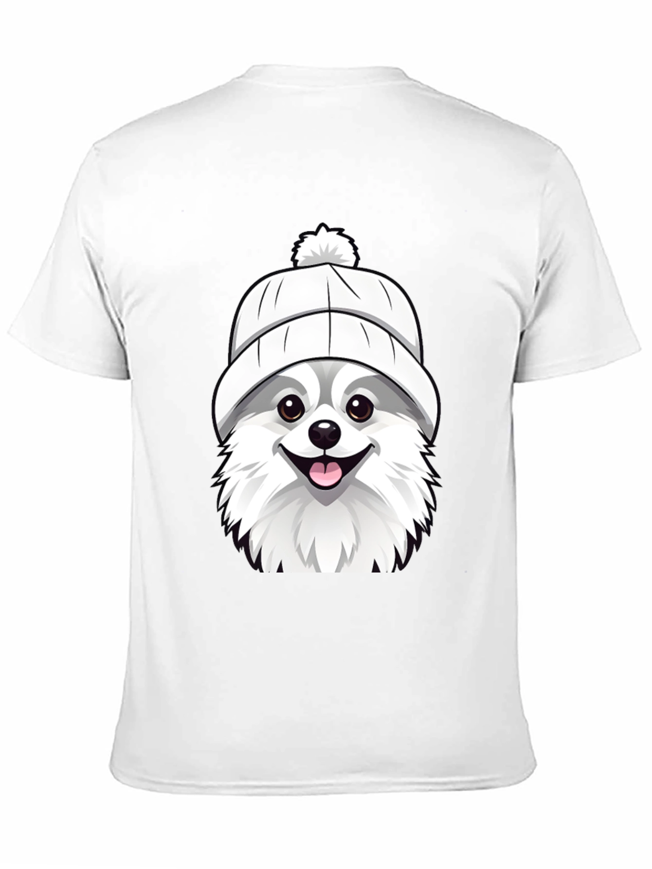 Dog in Hat Graphic Tee - Black