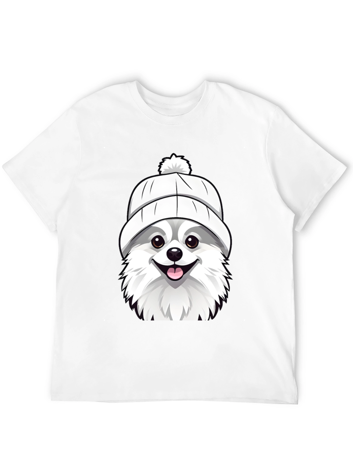 Dog in Hat Graphic Tee - Black