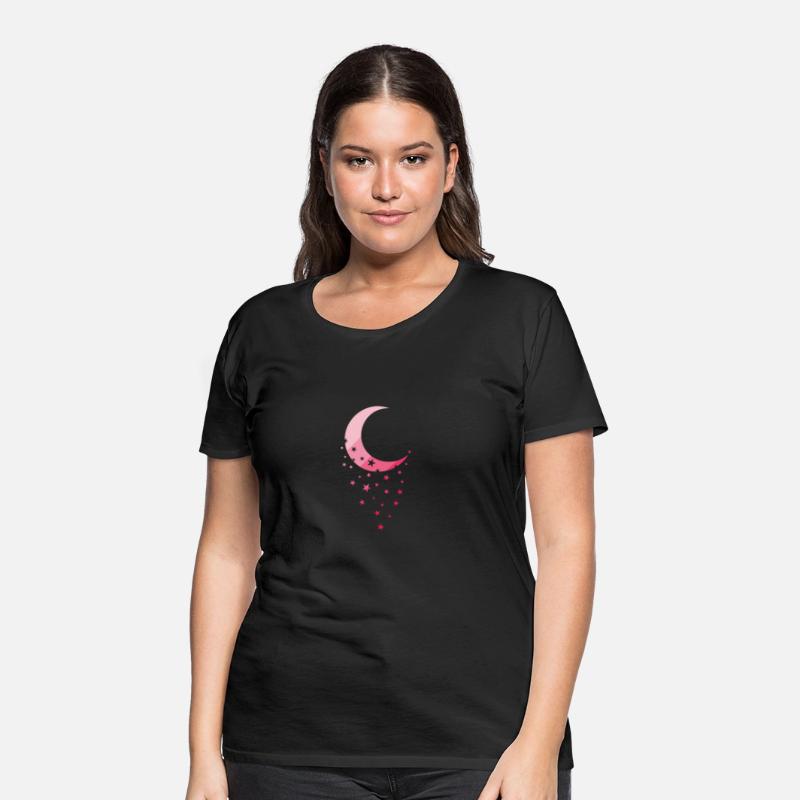 Moon with Stars Night Sky