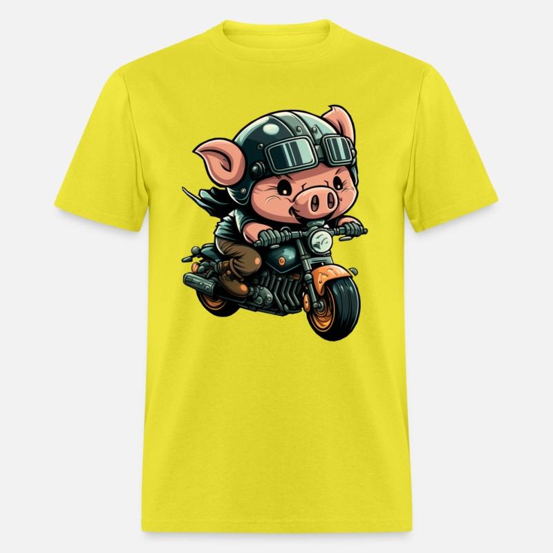 Motorcycle Pig Funny Biker Rider Bike Motorcyclist