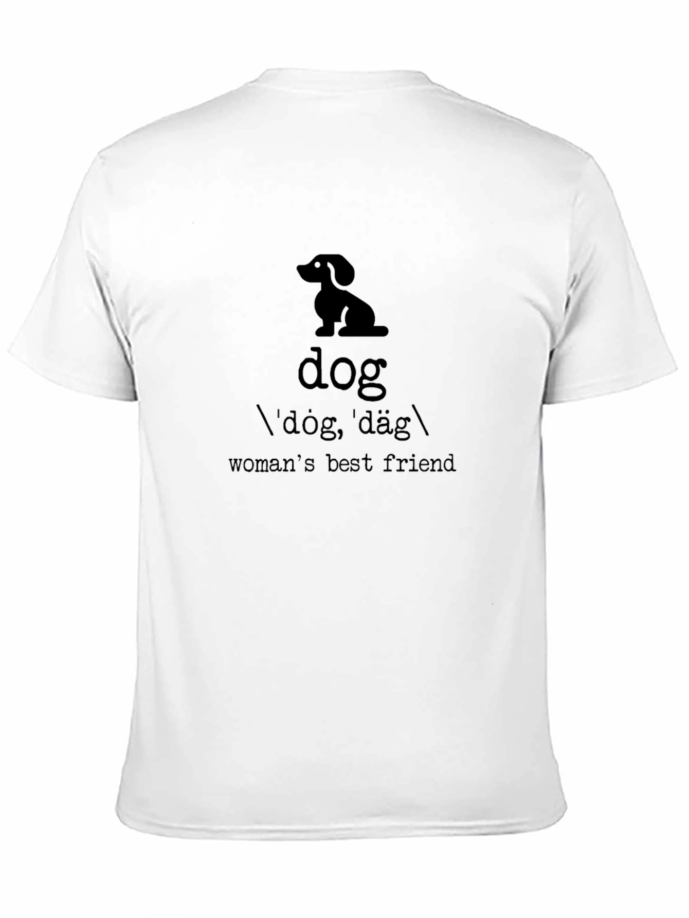 Dachshund “Dog / Woman’s Best Friend” Graphic T-Shirt – Stylish Dog Lover Tee