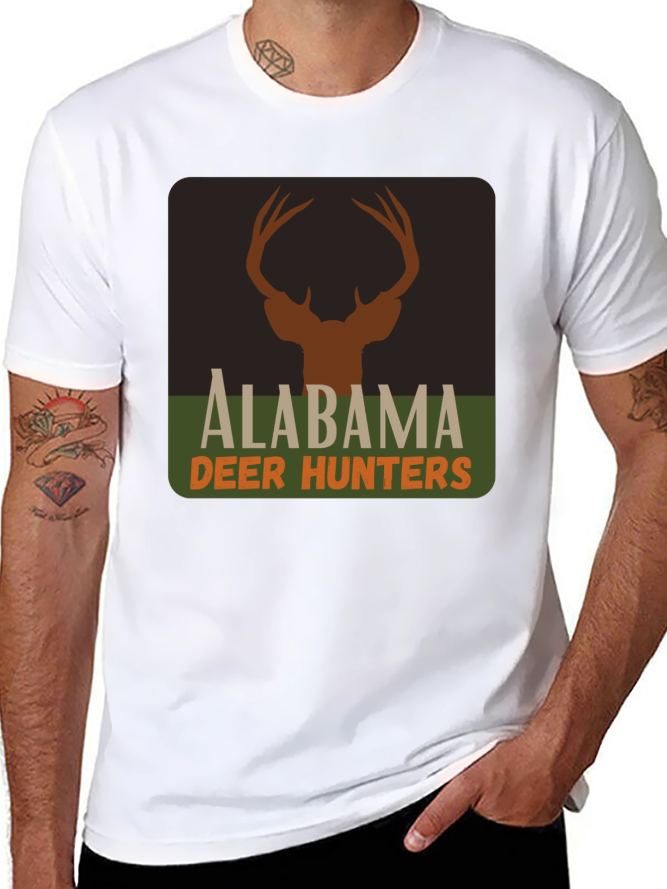Alabama Deer Hunters Graphic T-Shirt - Hunting Season Apparel