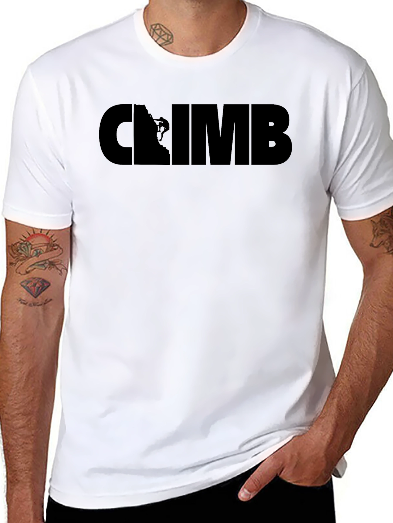 Climb Graphic T-Shirt - Black Rock Climbing Tee