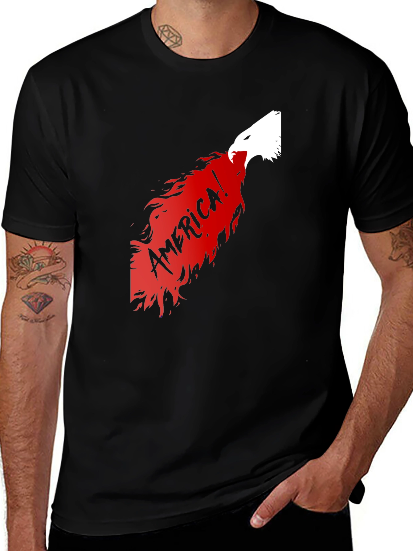 America Eagle Graphic Tee - Black T-Shirt