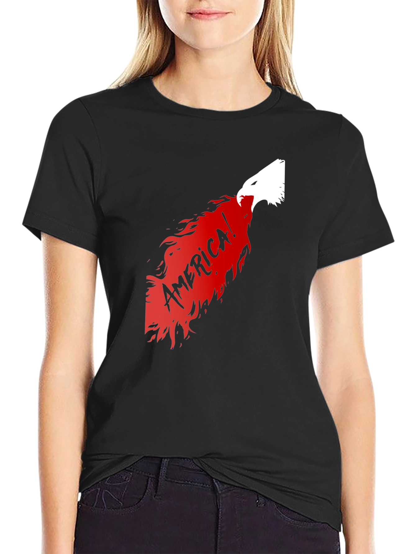 America Eagle Graphic Tee - Black T-Shirt