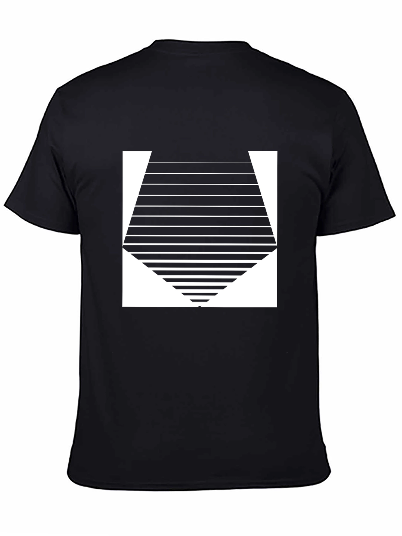 Geometric Striped Graphic Tee