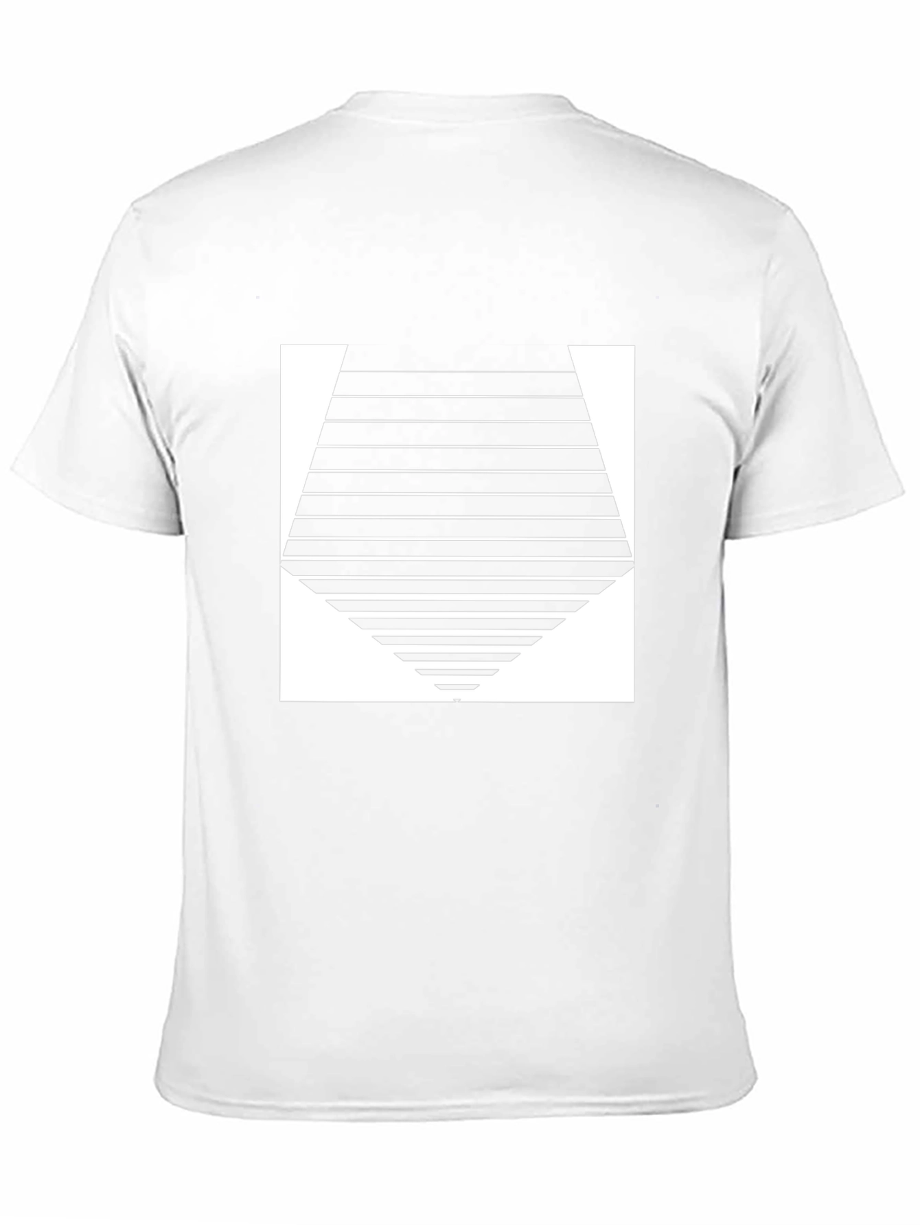 Geometric Striped Graphic Tee