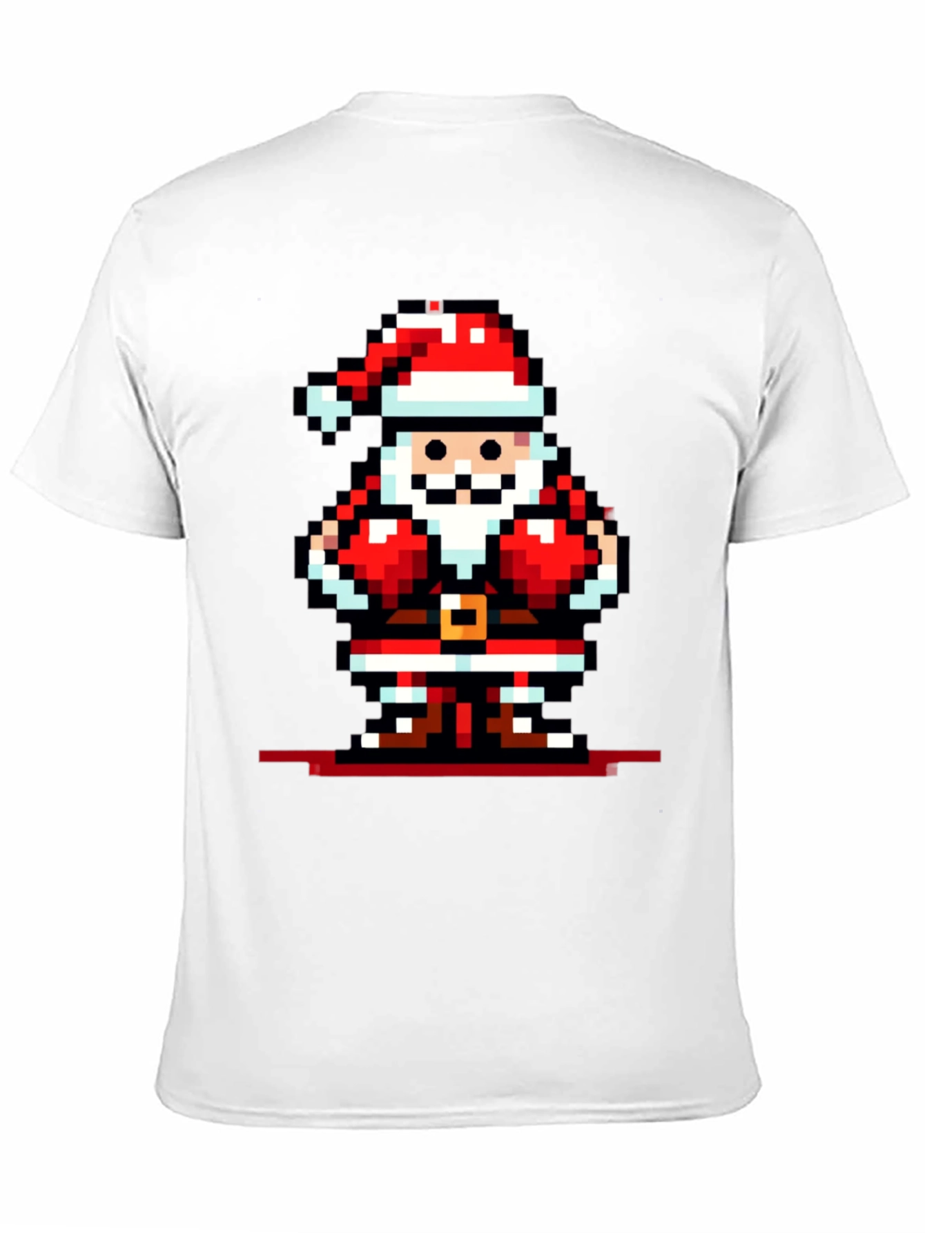 Pixel Santa Graphic Tee - Black