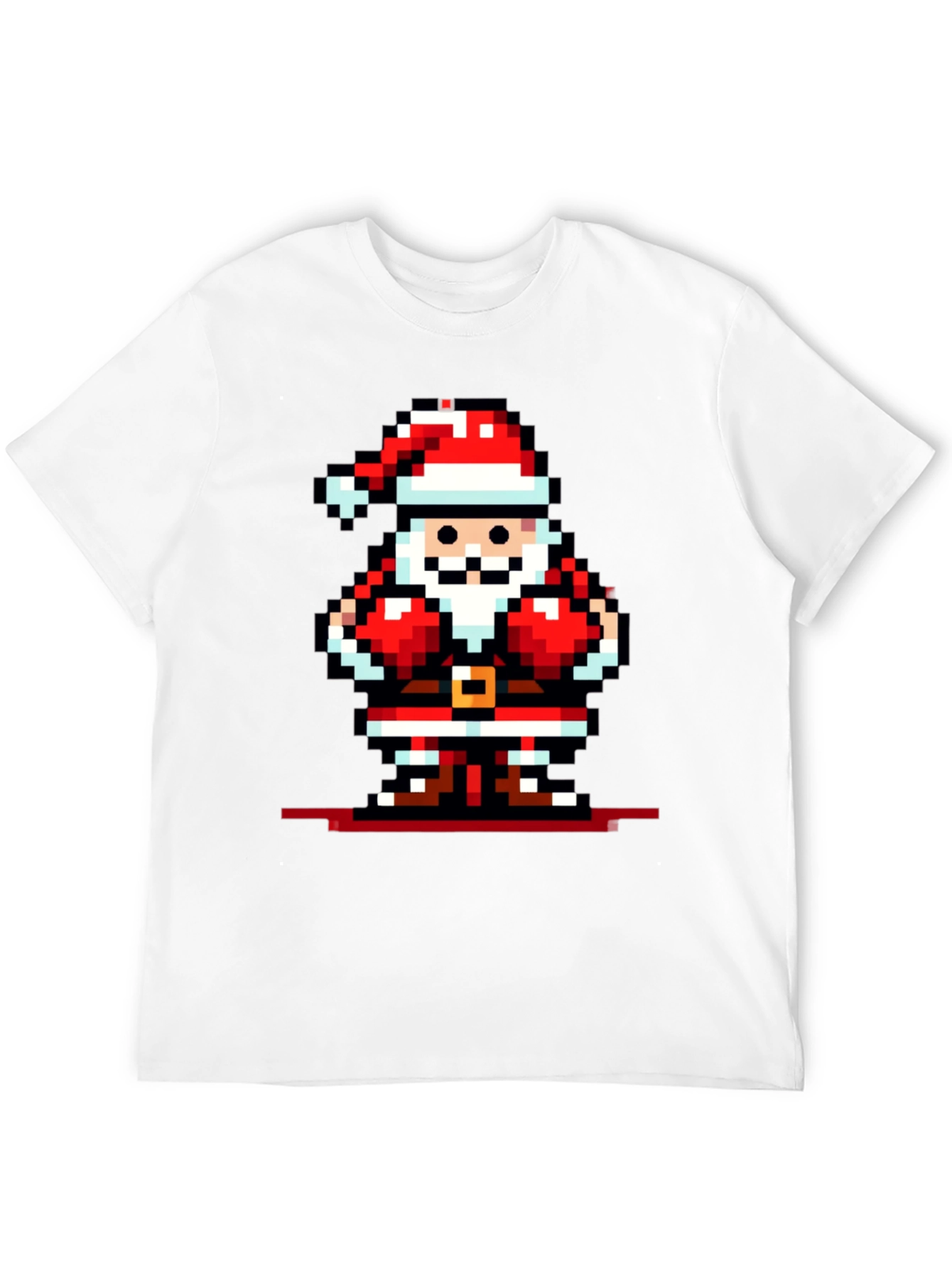 Pixel Santa Graphic Tee - Black