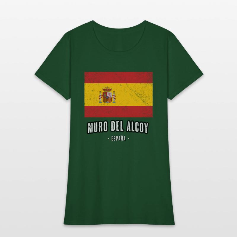 Muro Del Alcoy Spain Es Flag City Bandera Ropa