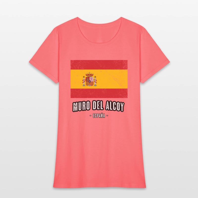 Muro Del Alcoy Spain Es Flag City Bandera Ropa