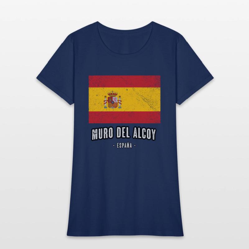 Muro Del Alcoy Spain Es Flag City Bandera Ropa